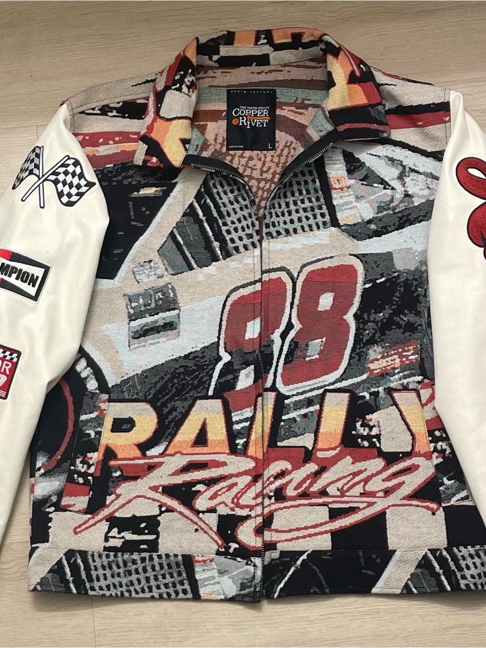 Women's Multicolor Rally Racing Zip Jacket